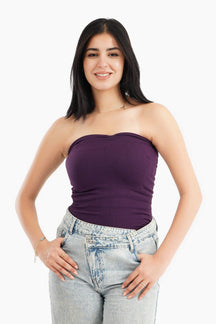 Strapless Ribbed Top - Carina - كارينا