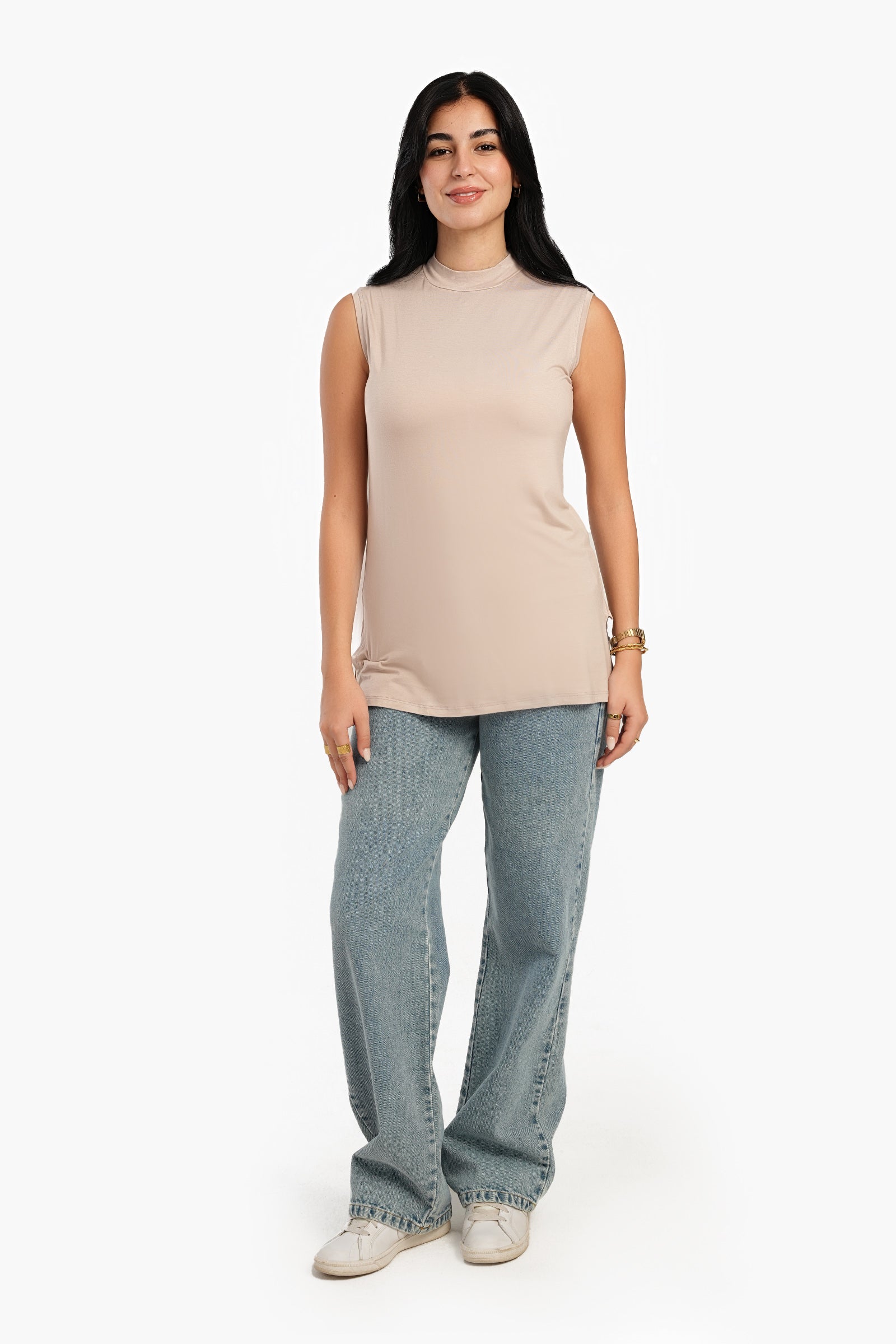 Sleek Viscose Sleeveless Top