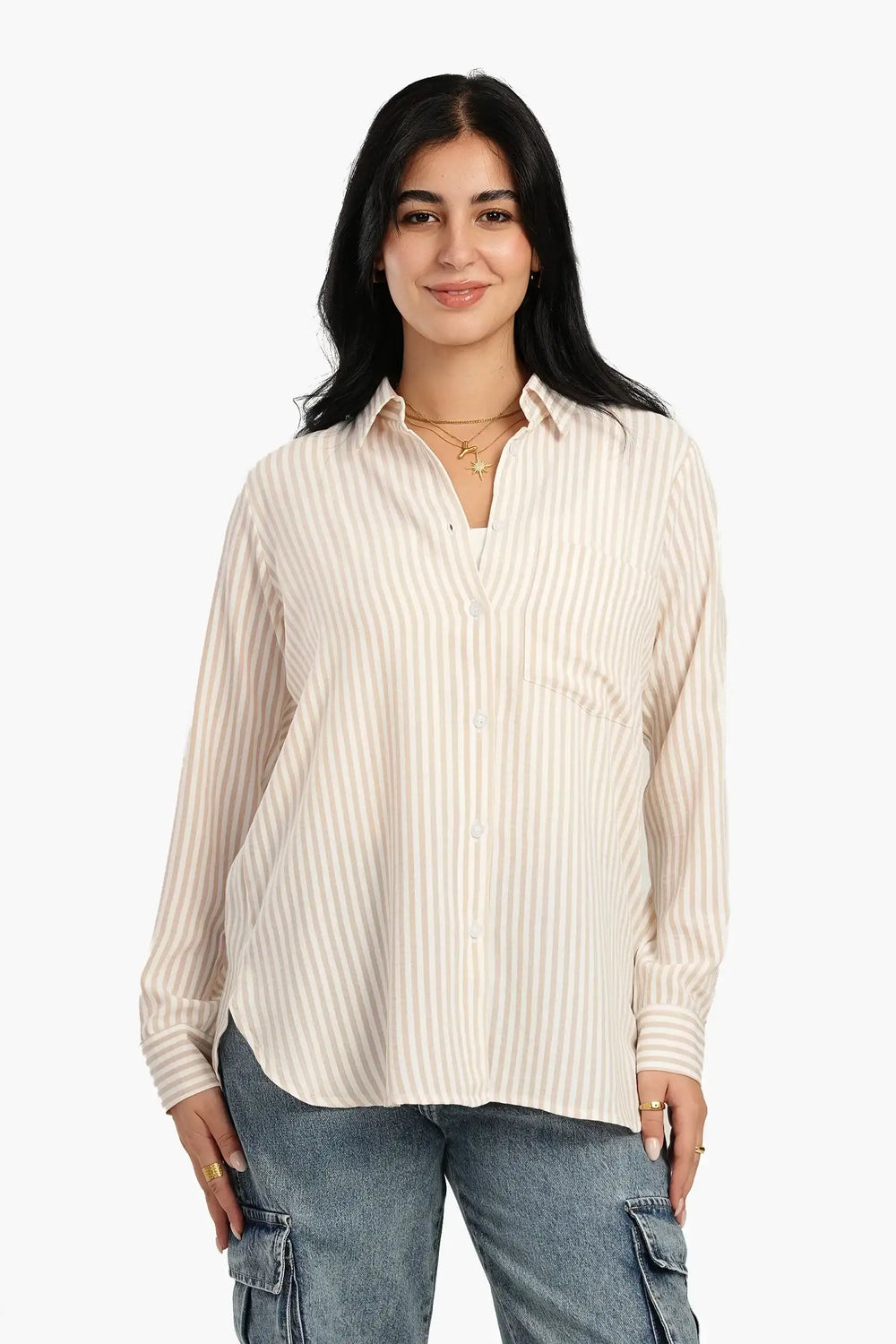 High Low Striped Shirt