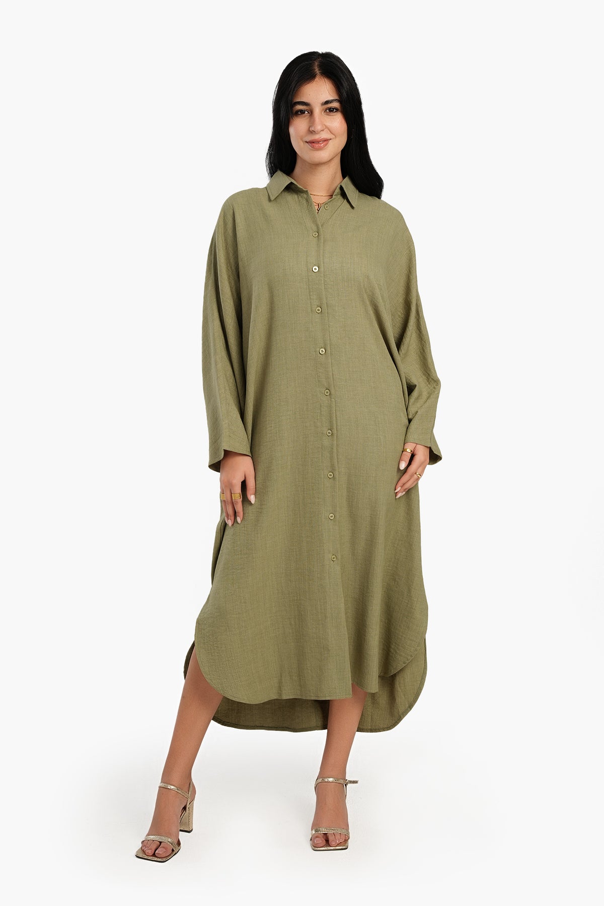 Midi Lounge Shirt Dress