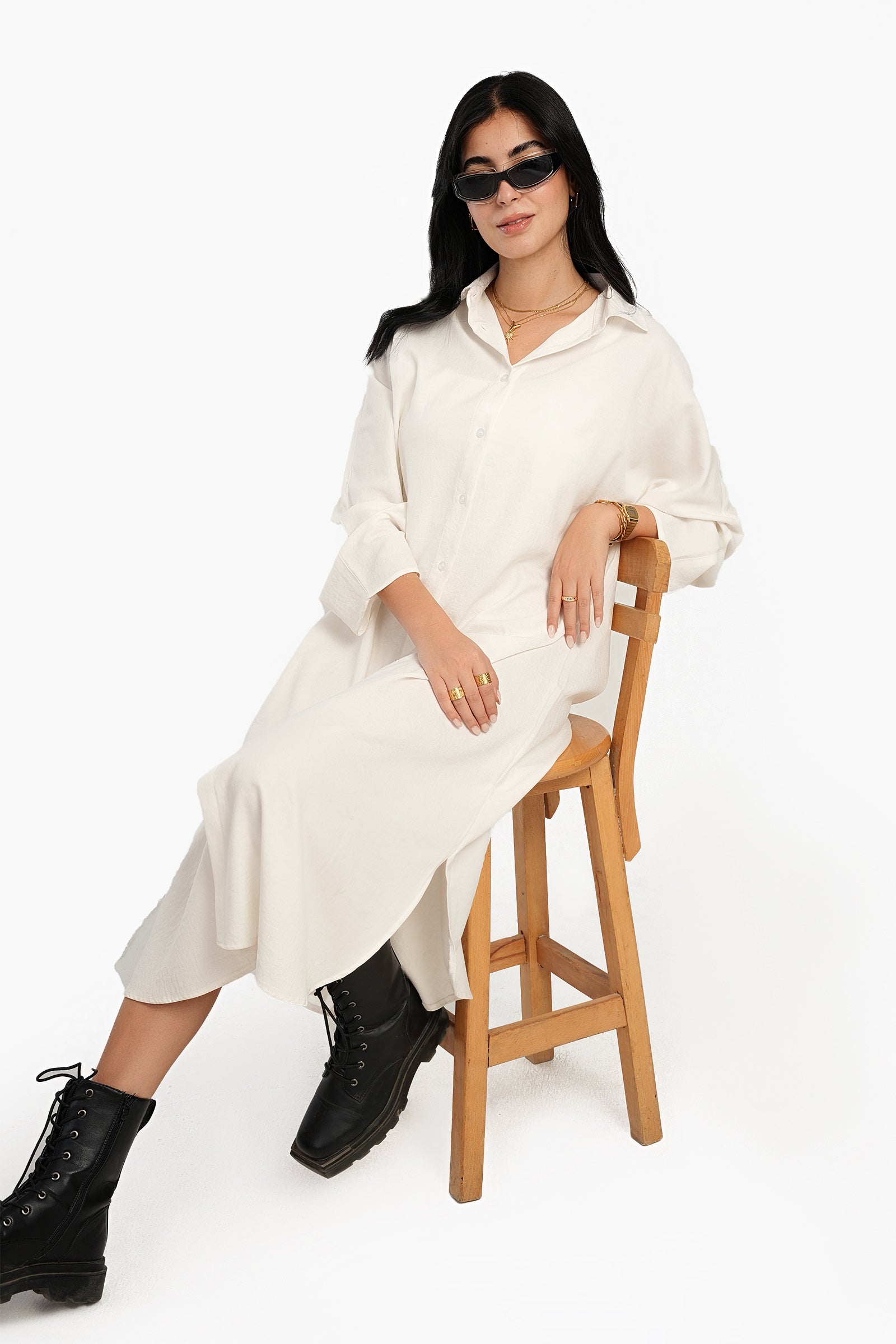 Midi Lounge Shirt Dress