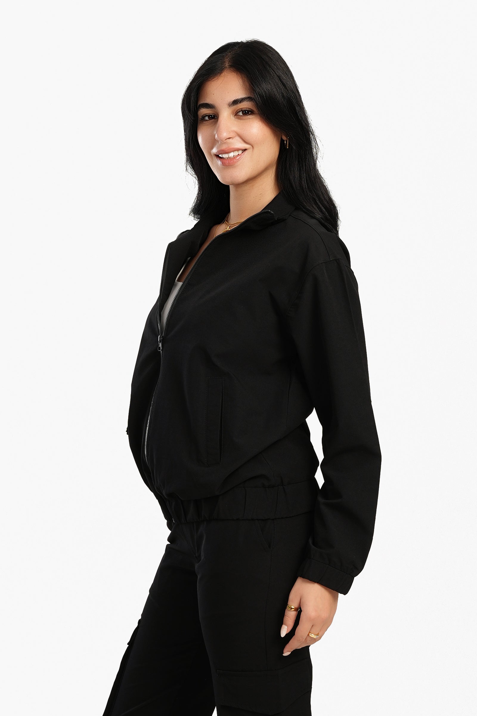 Lounge Jacket with Zipper Closure