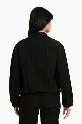 Lounge Jacket with Zipper Closure