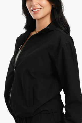 Lounge Jacket with Zipper Closure