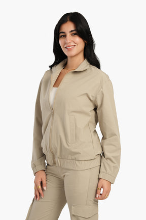 Lounge Jacket with Zipper Closure