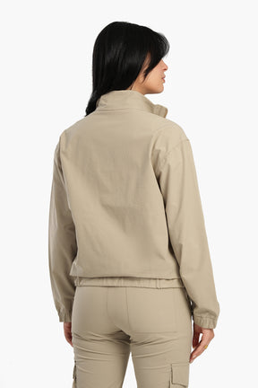 Lounge Jacket with Zipper Closure