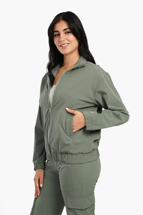 Lounge Jacket with Zipper Closure