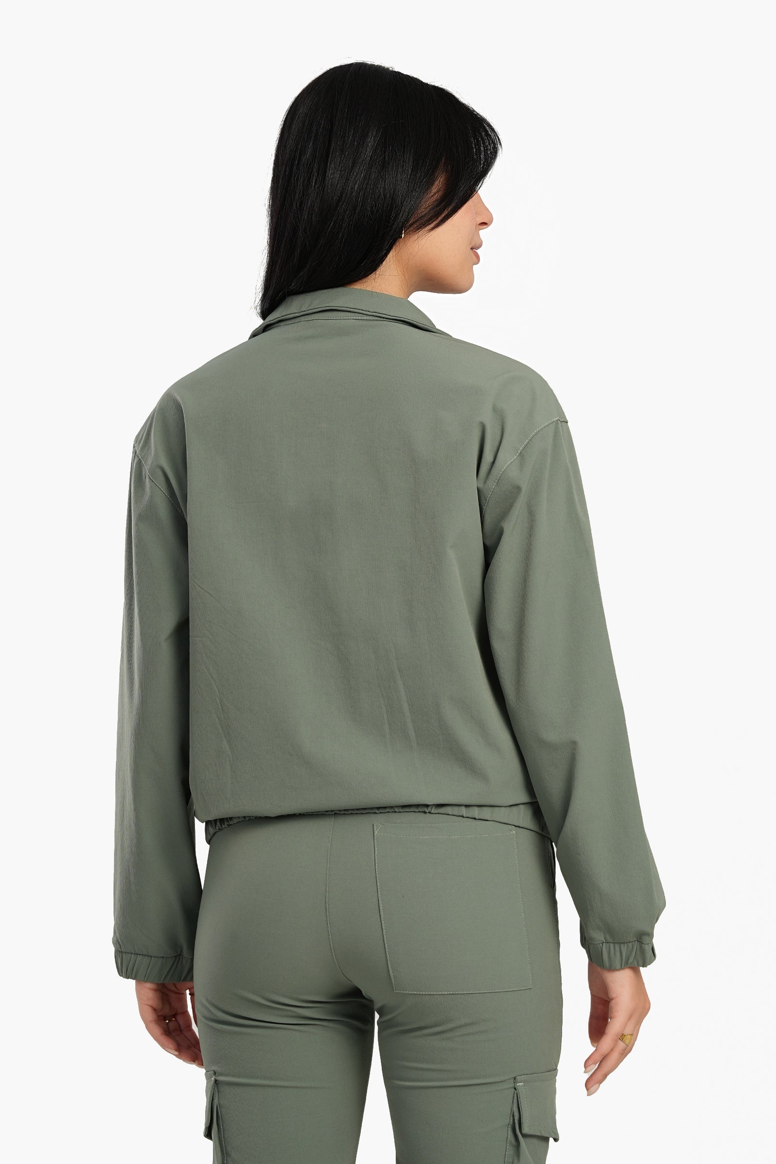 Lounge Jacket with Zipper Closure