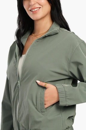 Lounge Jacket with Zipper Closure