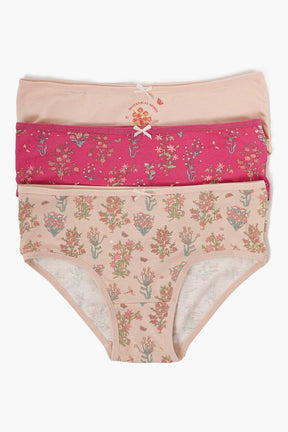 Pack of 3 Colored Brief Panties - Carina - كارينا