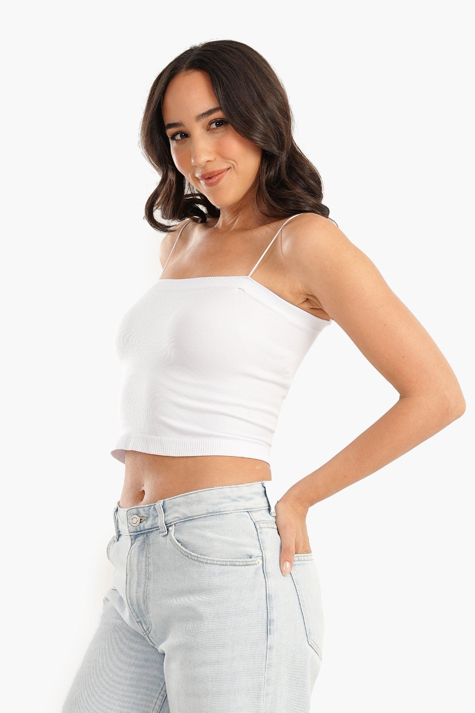 Spaghetti Straps Cropped Top - Carina - كارينا