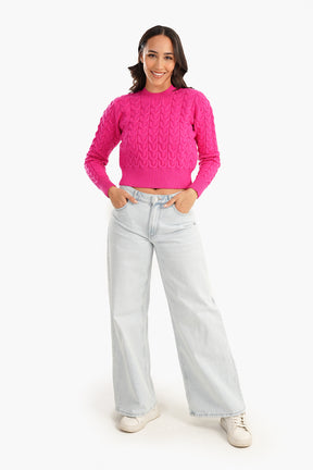 Snug Fit Cropped Pullover