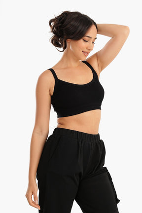 Plunge Neck Crop Top - Carina - كارينا