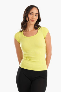 Microfiber Ribbed Top - Carina - كارينا