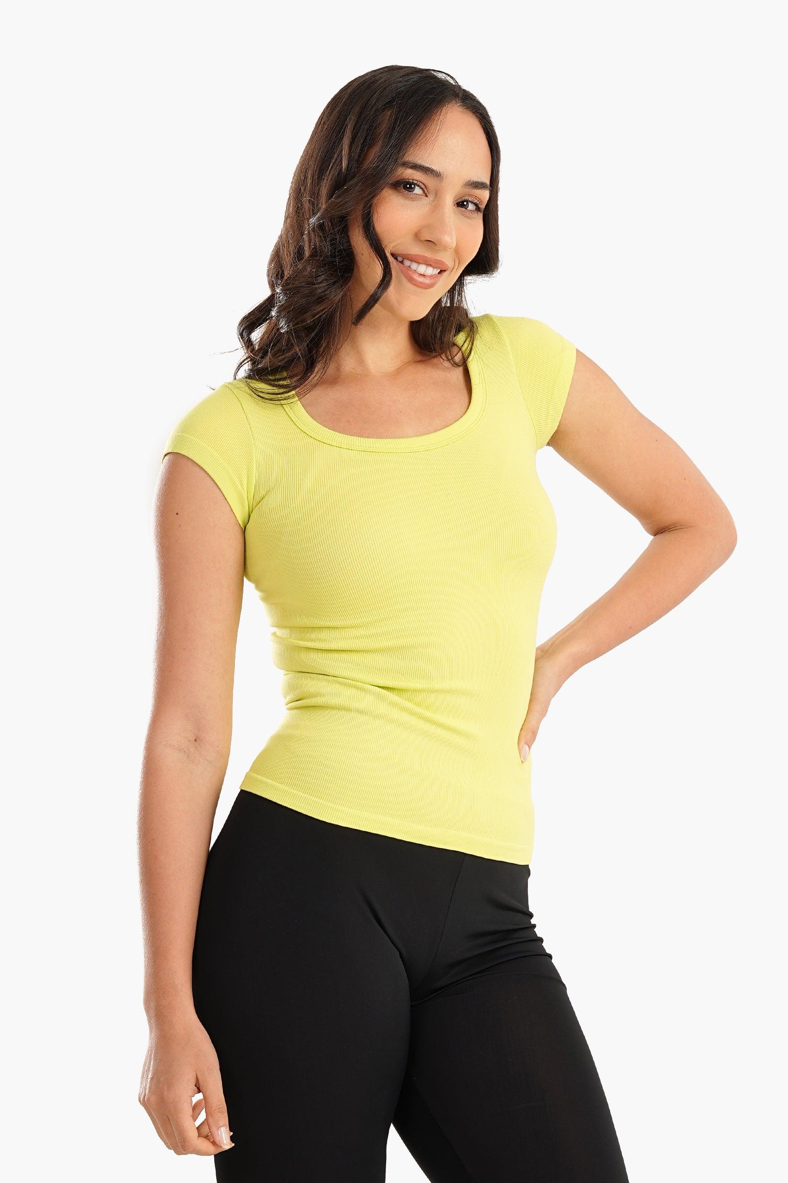 Microfiber Ribbed Top - Carina - كارينا