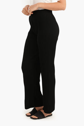 Black Ribbed Pants