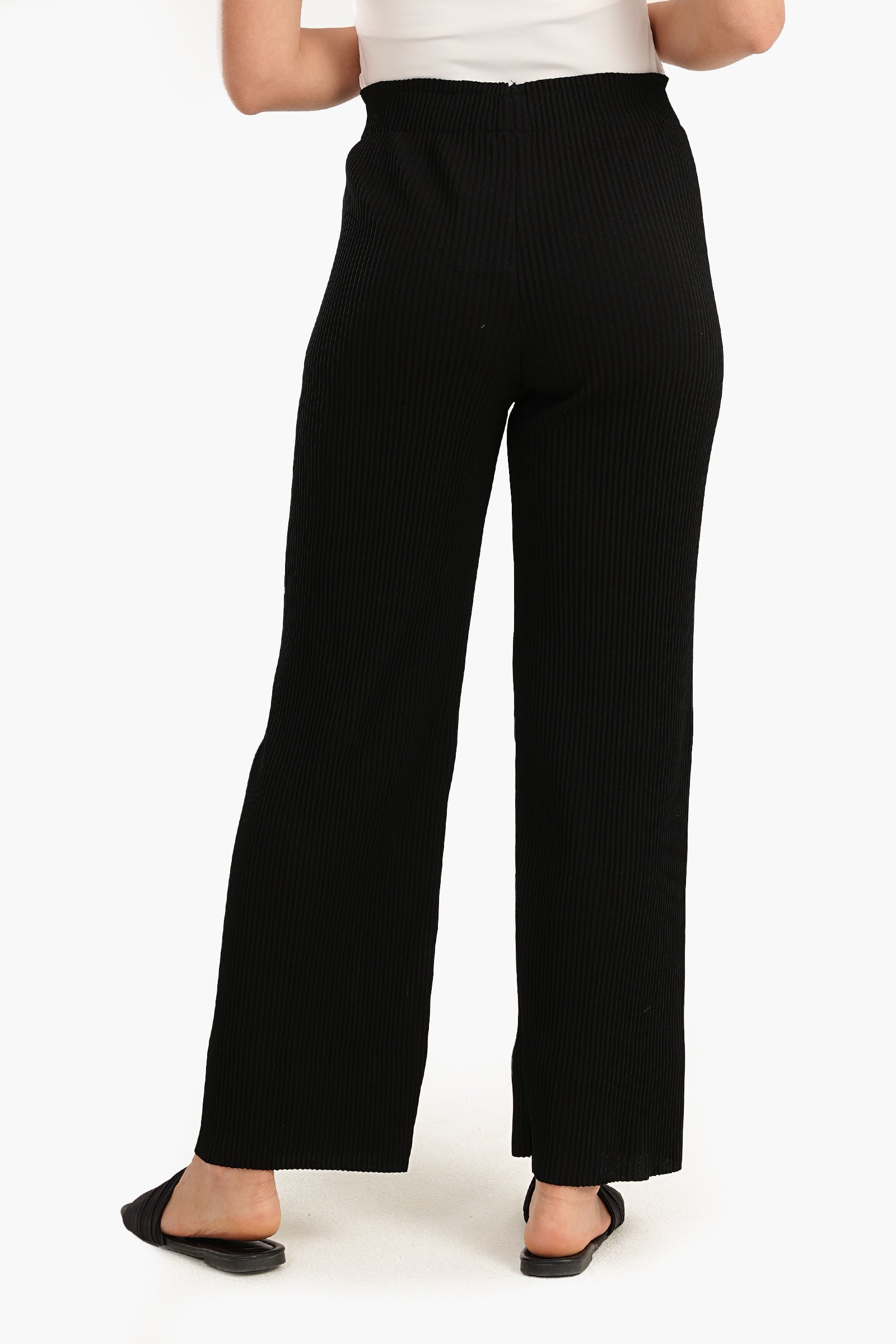 Black Ribbed Pants