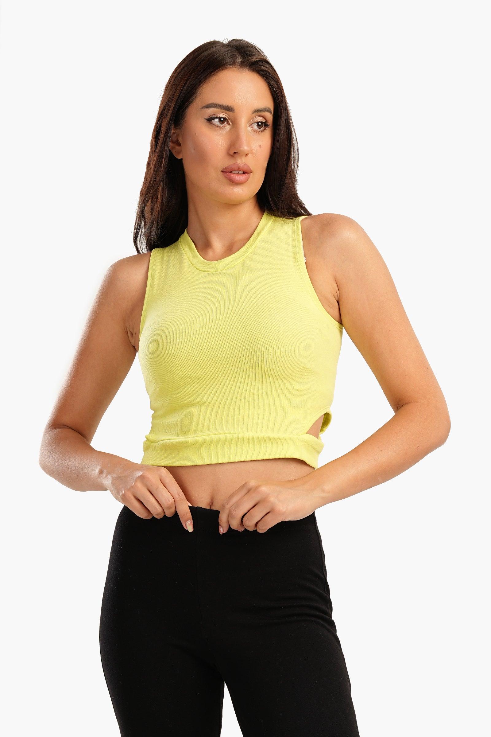 Ribbed Top with Cut Out Sides - Carina - كارينا