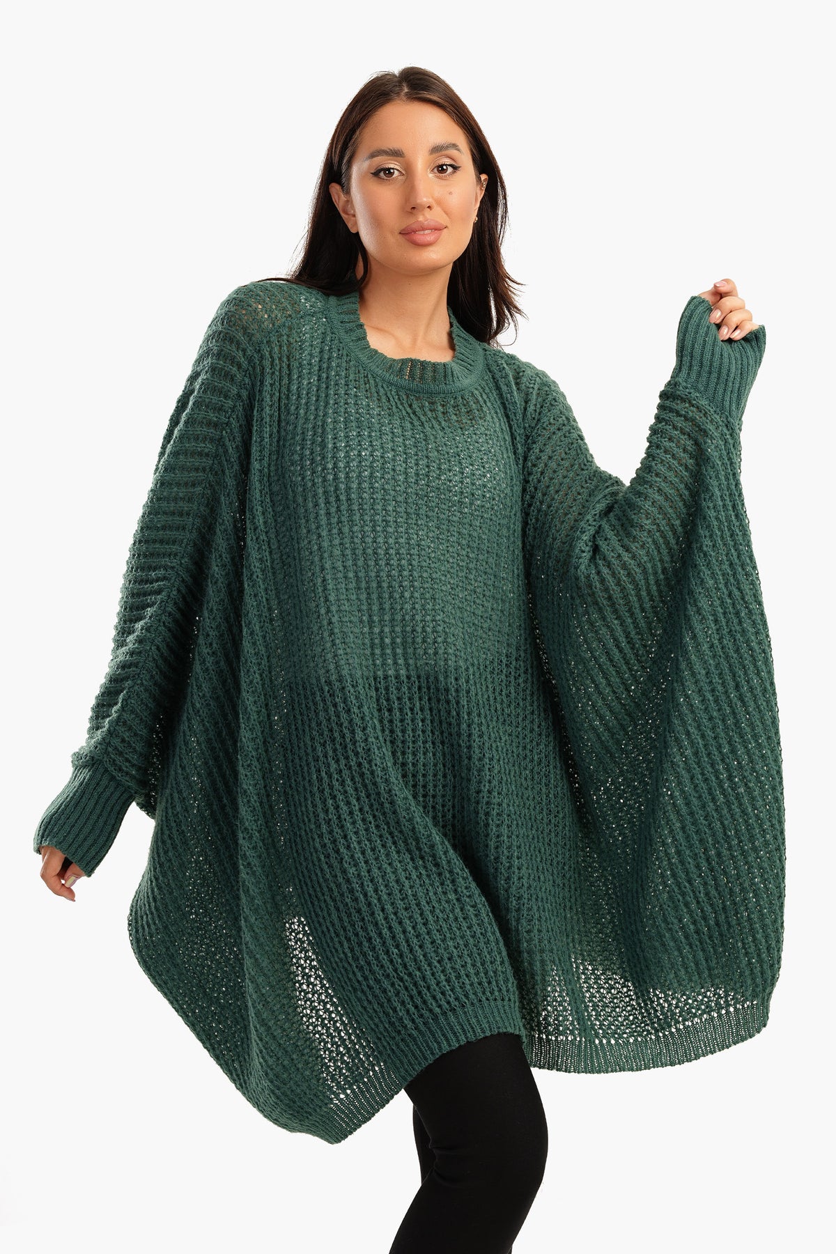 Poncho with Closed Cuffs