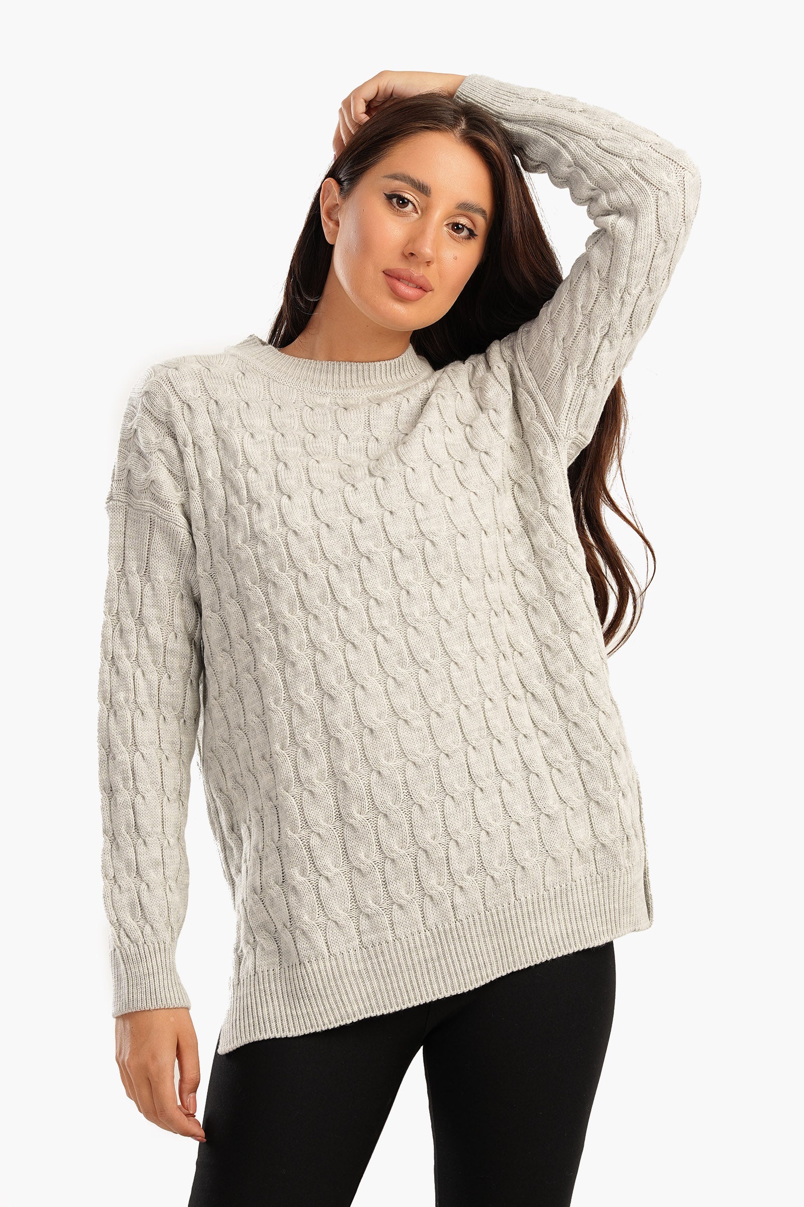 Knitted Pullover with Slits