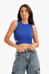 Ribbed Top with Cut Out Sides - Carina - كارينا