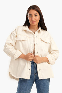 Denim Jacket with Fringes