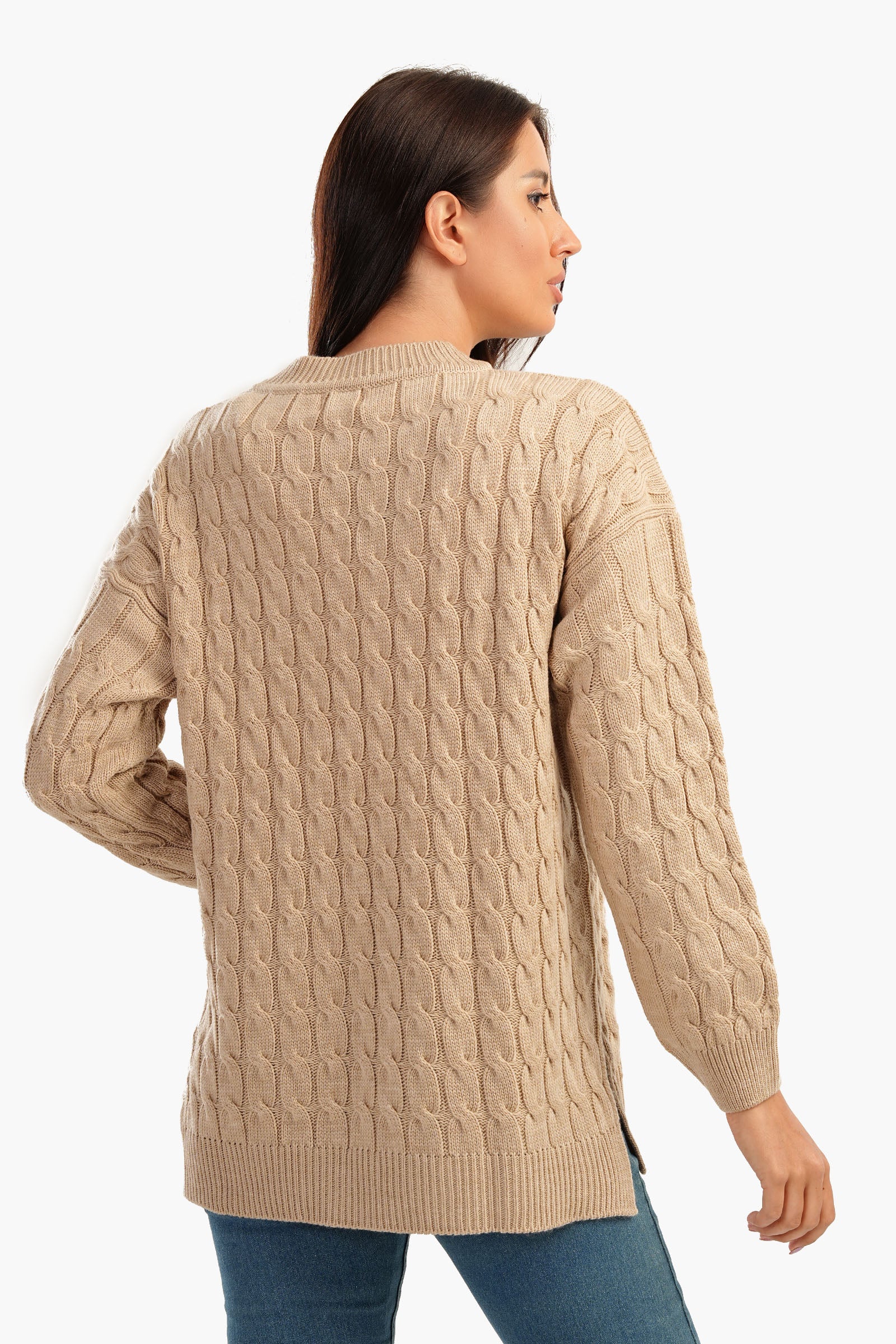 Knitted Pullover with Slits