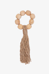 Wooden Beads with Tassels