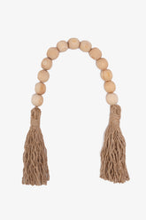 Wooden Beads with Tassels