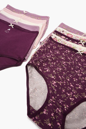 Pack of 10 Colored Full Brief Panties - Carina - كارينا