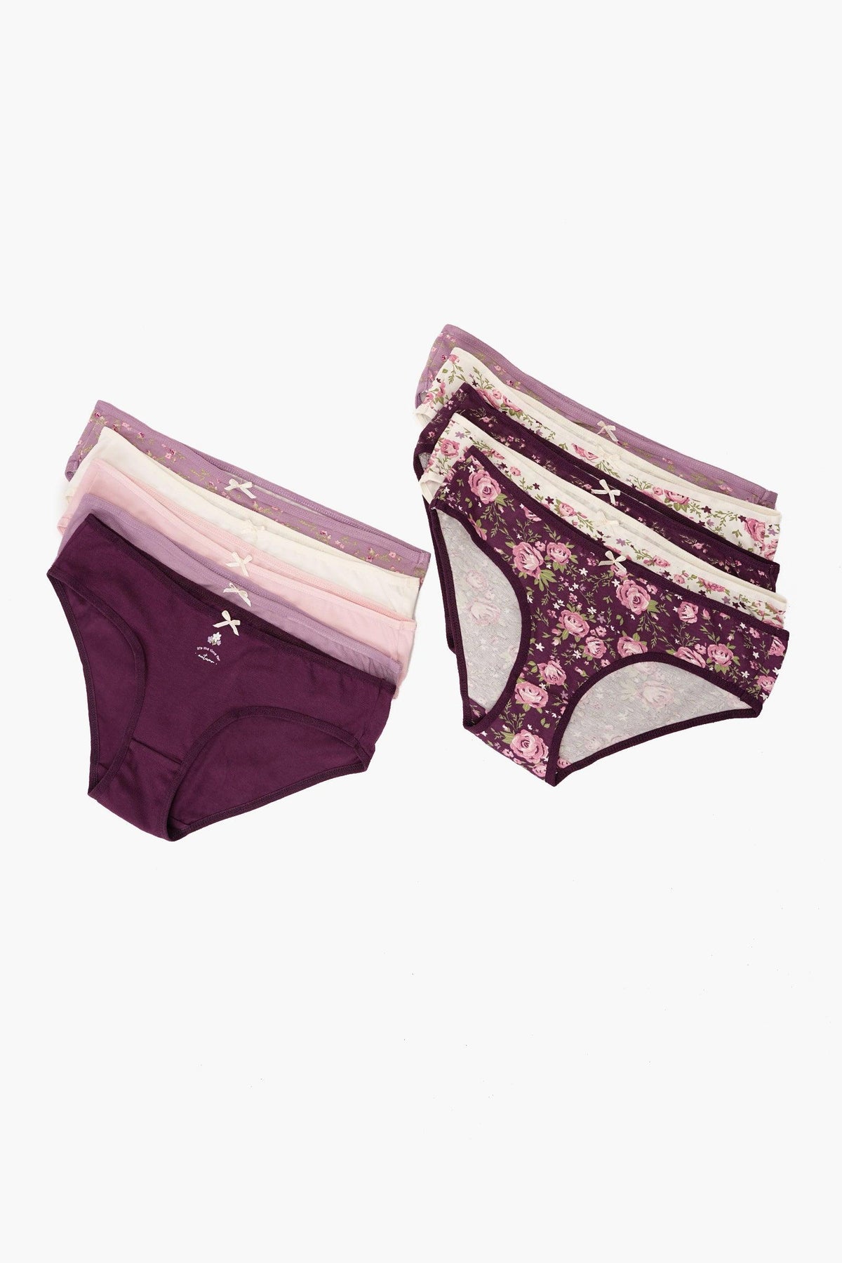 Pack of 10 Colored Bikini Panties - Carina - كارينا