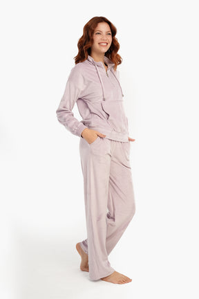 Pyjama Set with Half Zip Closure