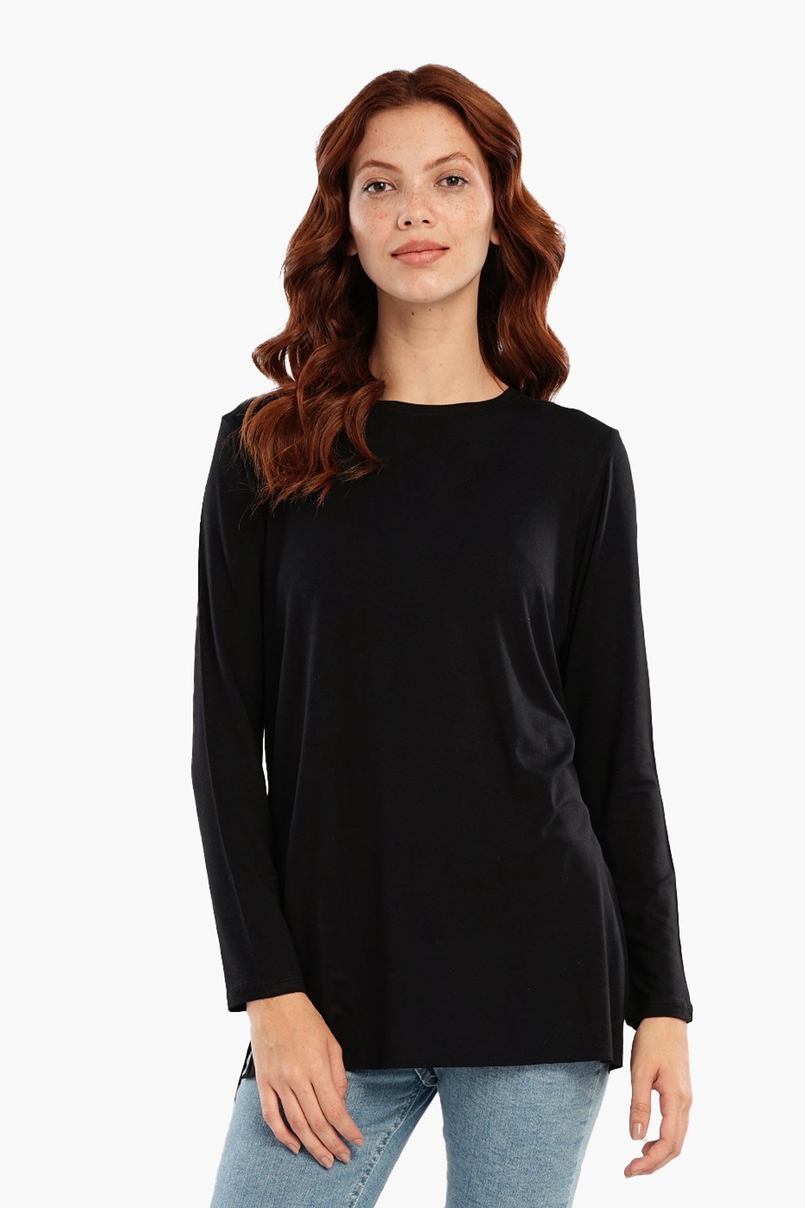 Viscose T-Shirt with Long Sleeves