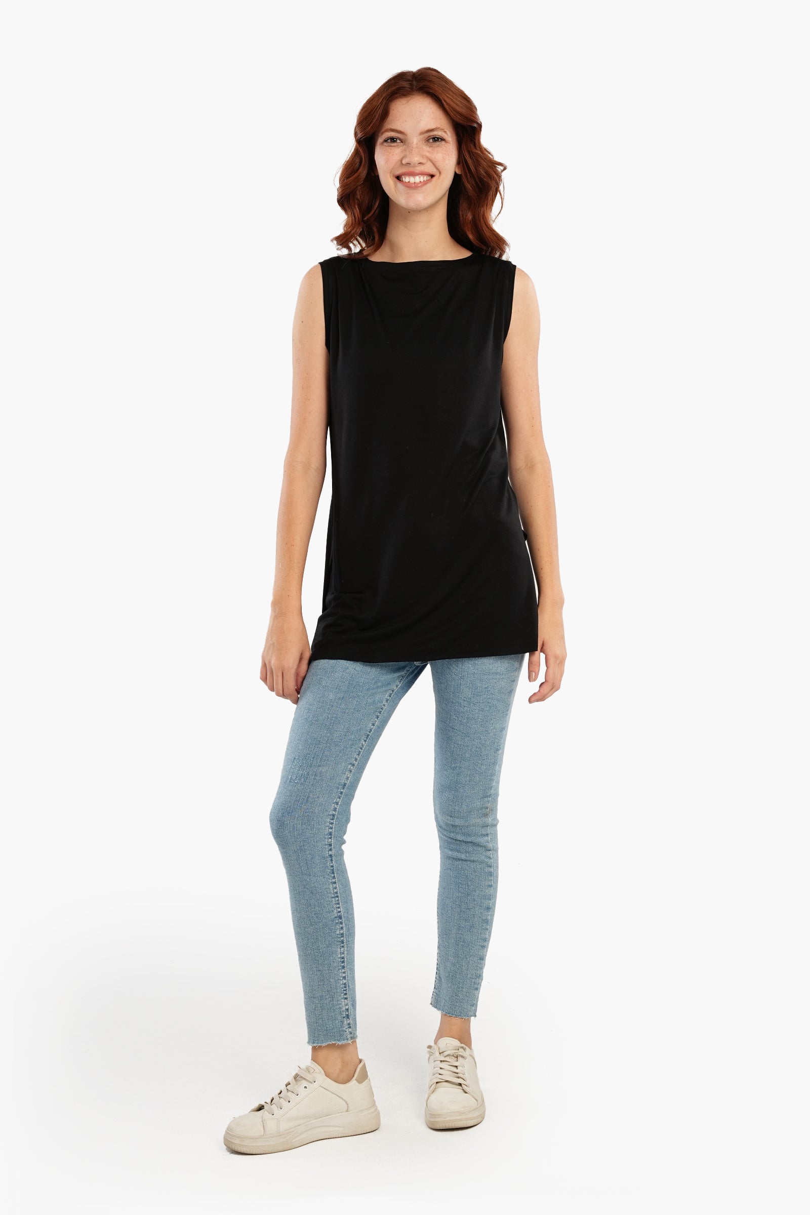 Relaxed Fit Sleeveless T-Shirt