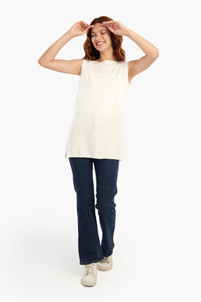 Relaxed Fit Sleeveless T-Shirt