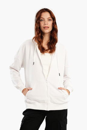 Lounge Hoodie with Zipper Closure