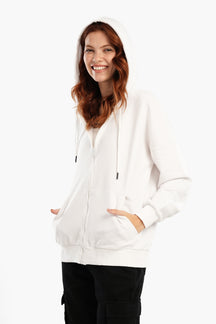 Lounge Hoodie with Zipper Closure