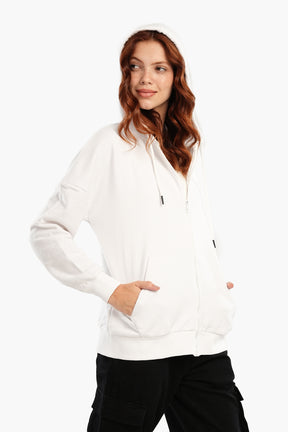 Lounge Hoodie with Zipper Closure