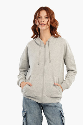 Lounge Hoodie with Zipper Closure