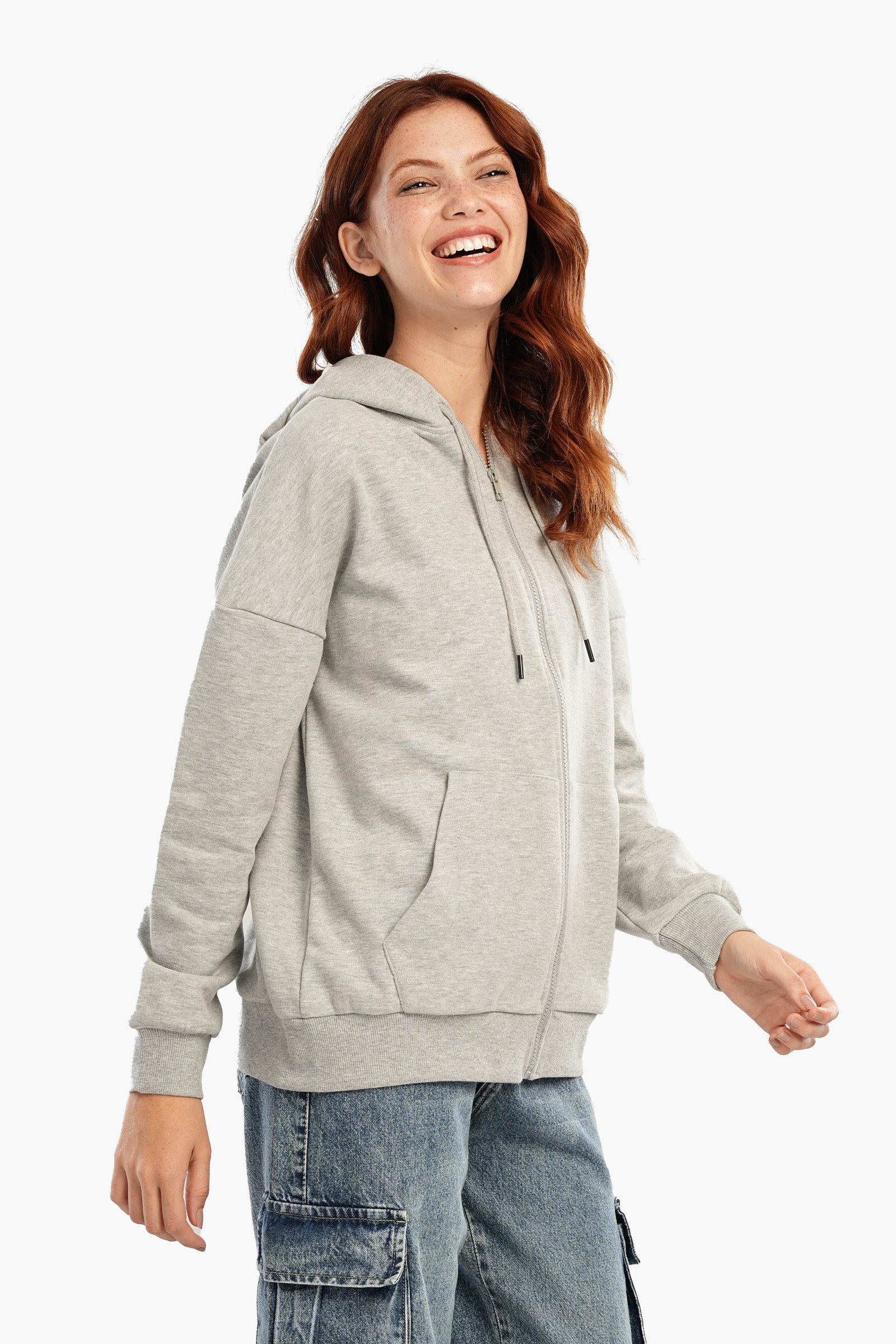 Lounge Hoodie with Zipper Closure