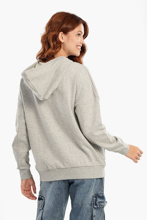 Lounge Hoodie with Zipper Closure