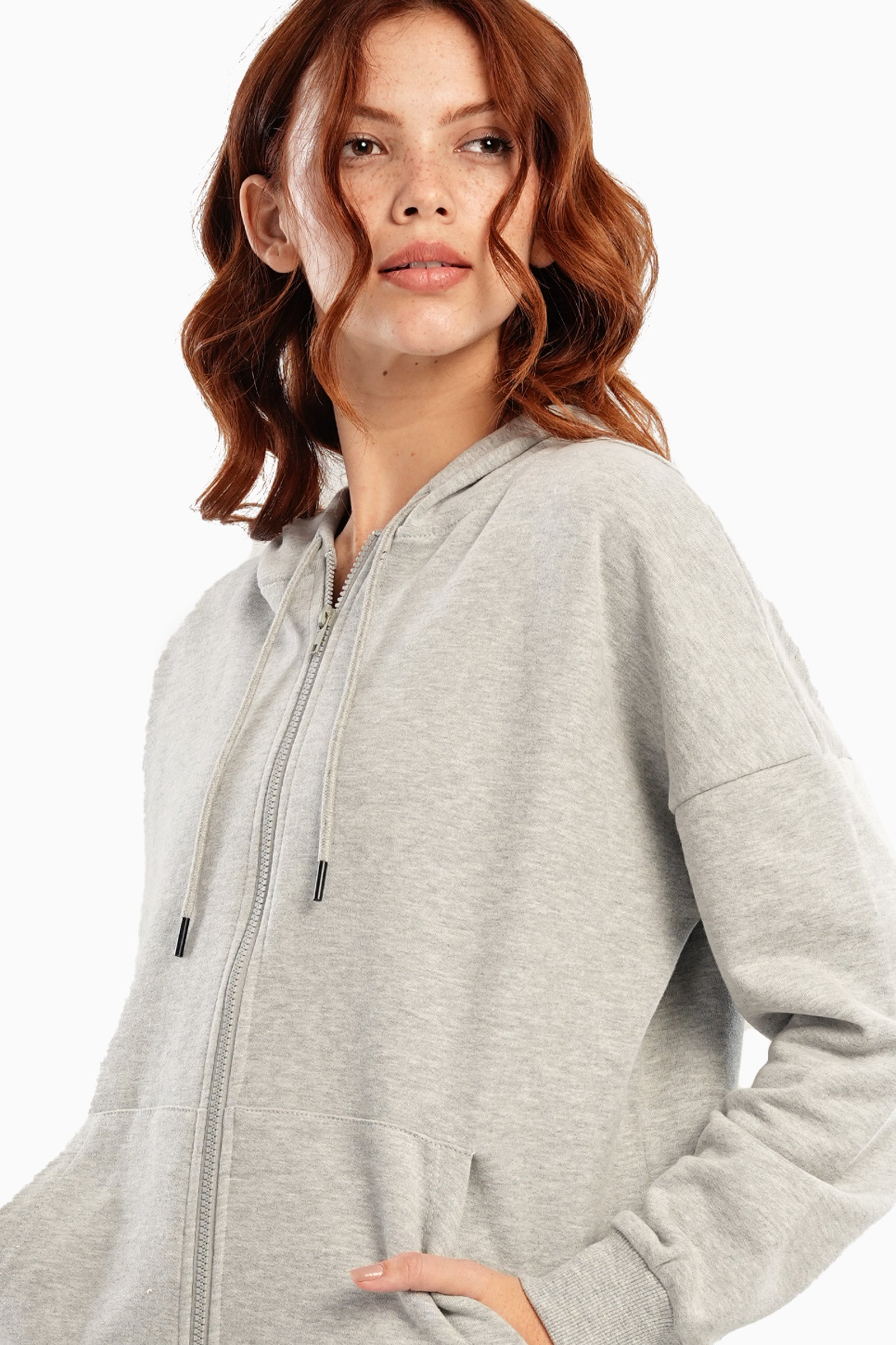 Lounge Hoodie with Zipper Closure