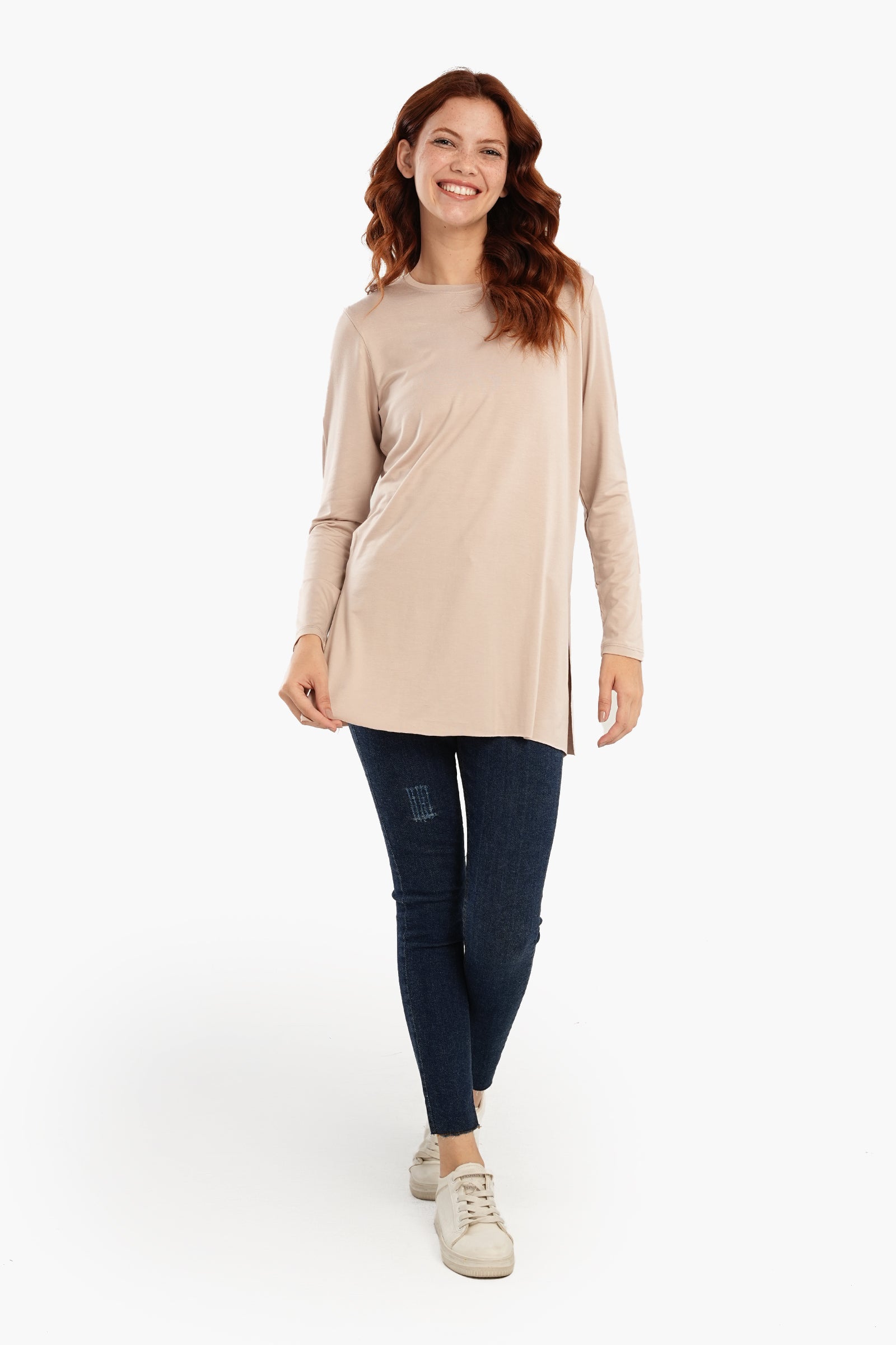 Viscose T-Shirt with Long Sleeves