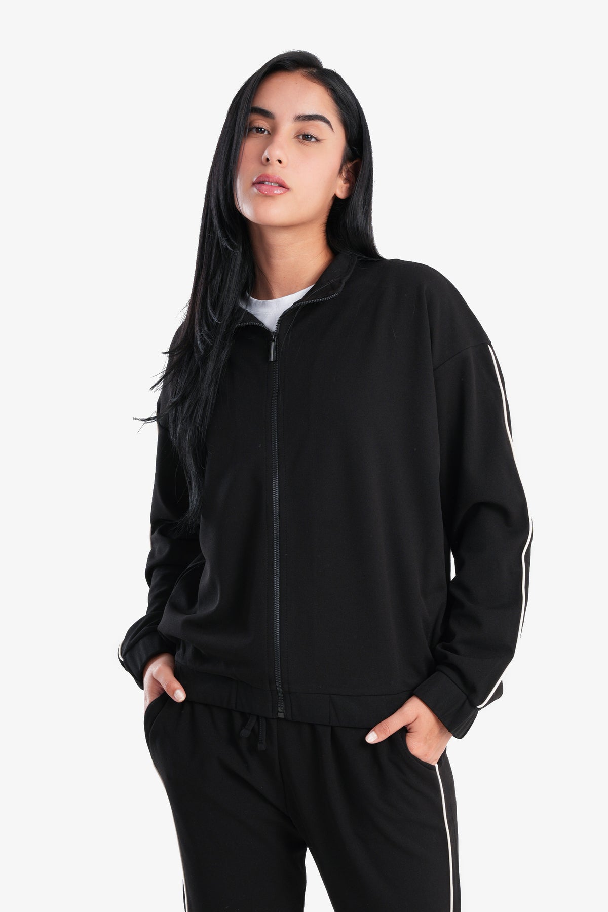 Black Microfiber Lounge Jacket