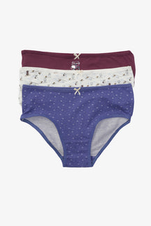 Pack of 3 Colored Brief Panties