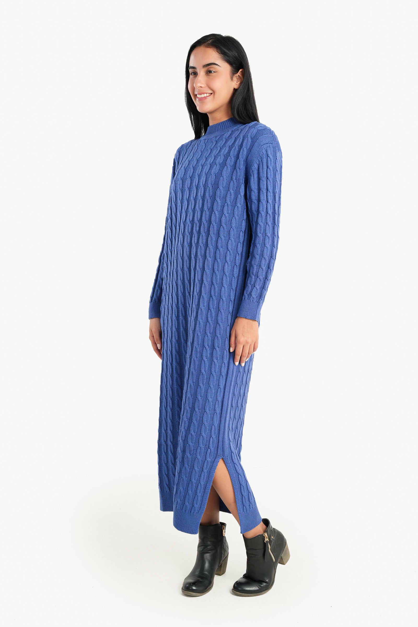 Cable Knitted Midi Dress