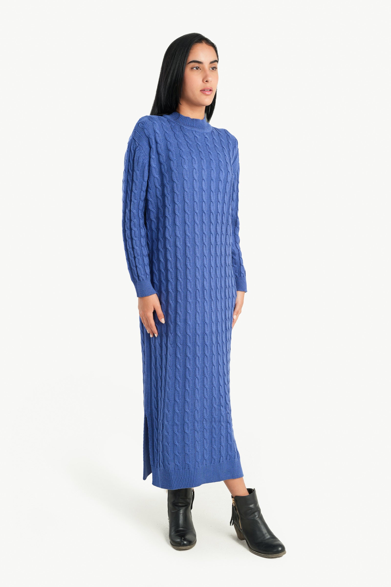 Cable Knitted Midi Dress