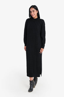 Cable Knitted Midi Dress