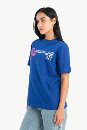 Printed Blue T-Shirt