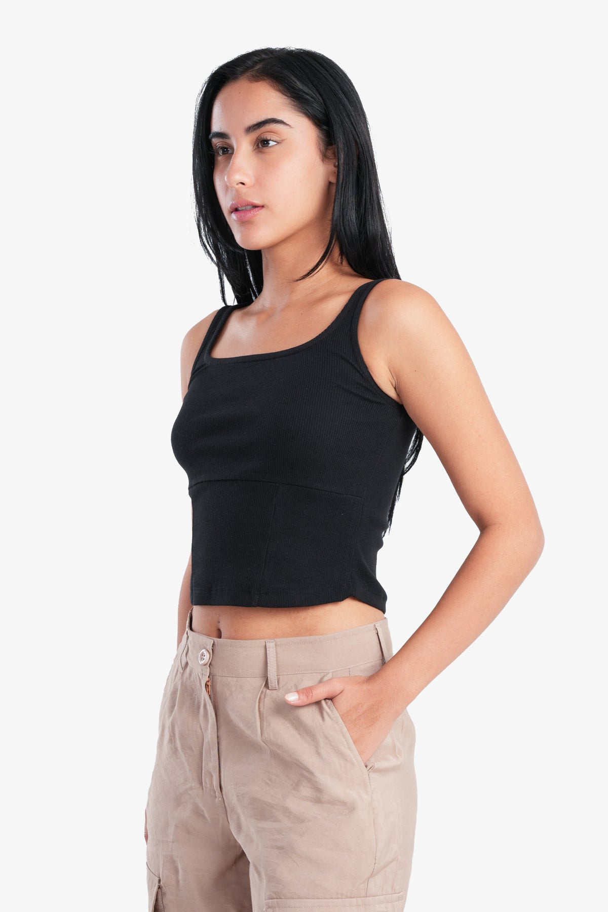 Cropped Ribbed Top